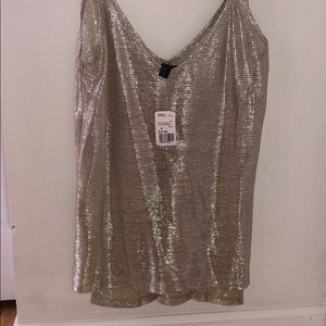 Silver/gold-tinted tank (size M)
